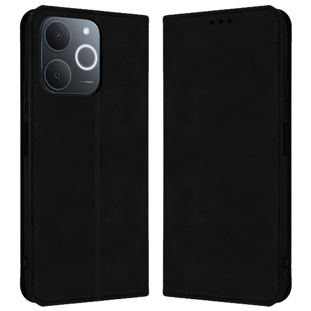 Funda Libro de Polipiel con tarjetero para Realme Note 70T color Negra