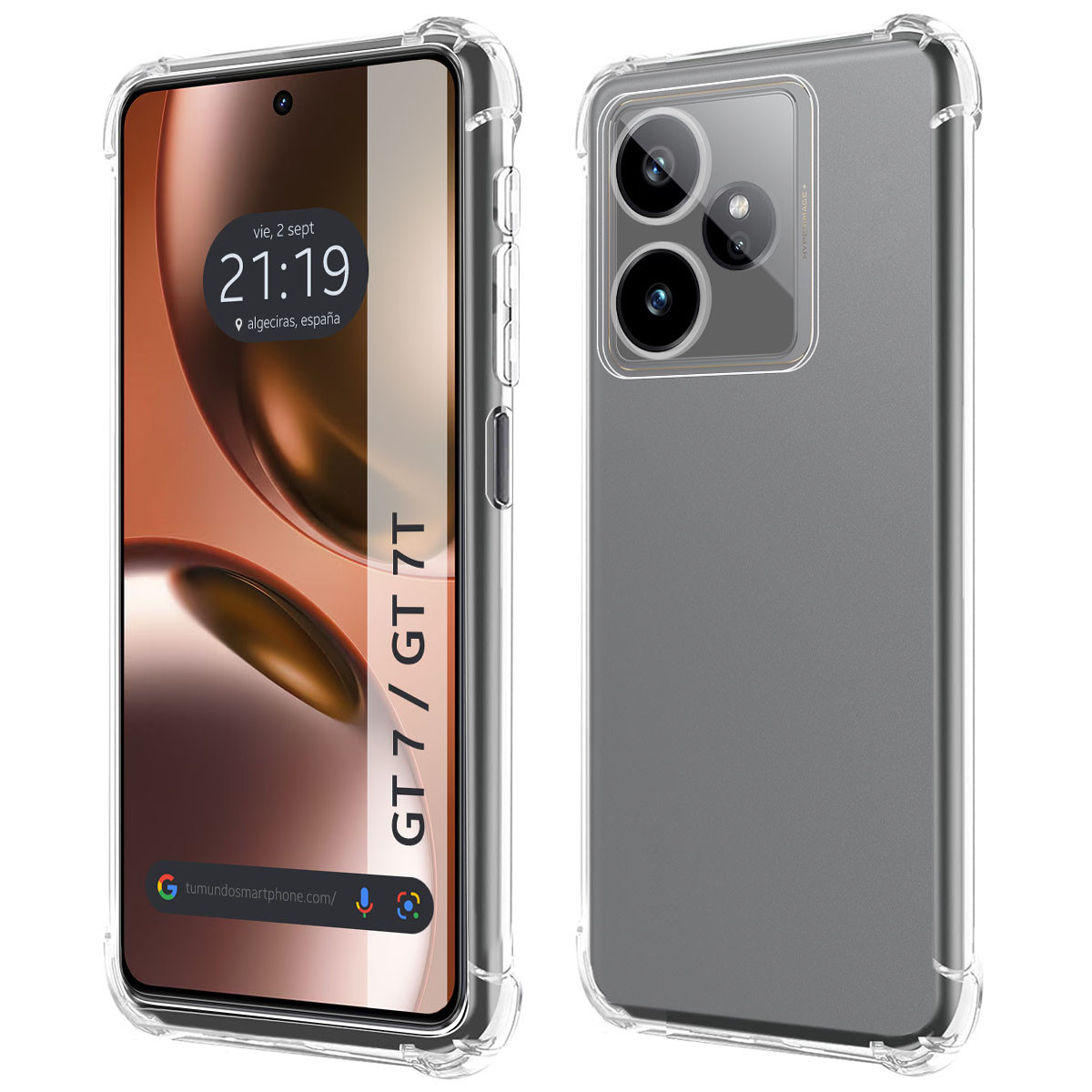 Funda Silicona Antigolpes Transparente para Realme GT 7 / GT 7T 5G