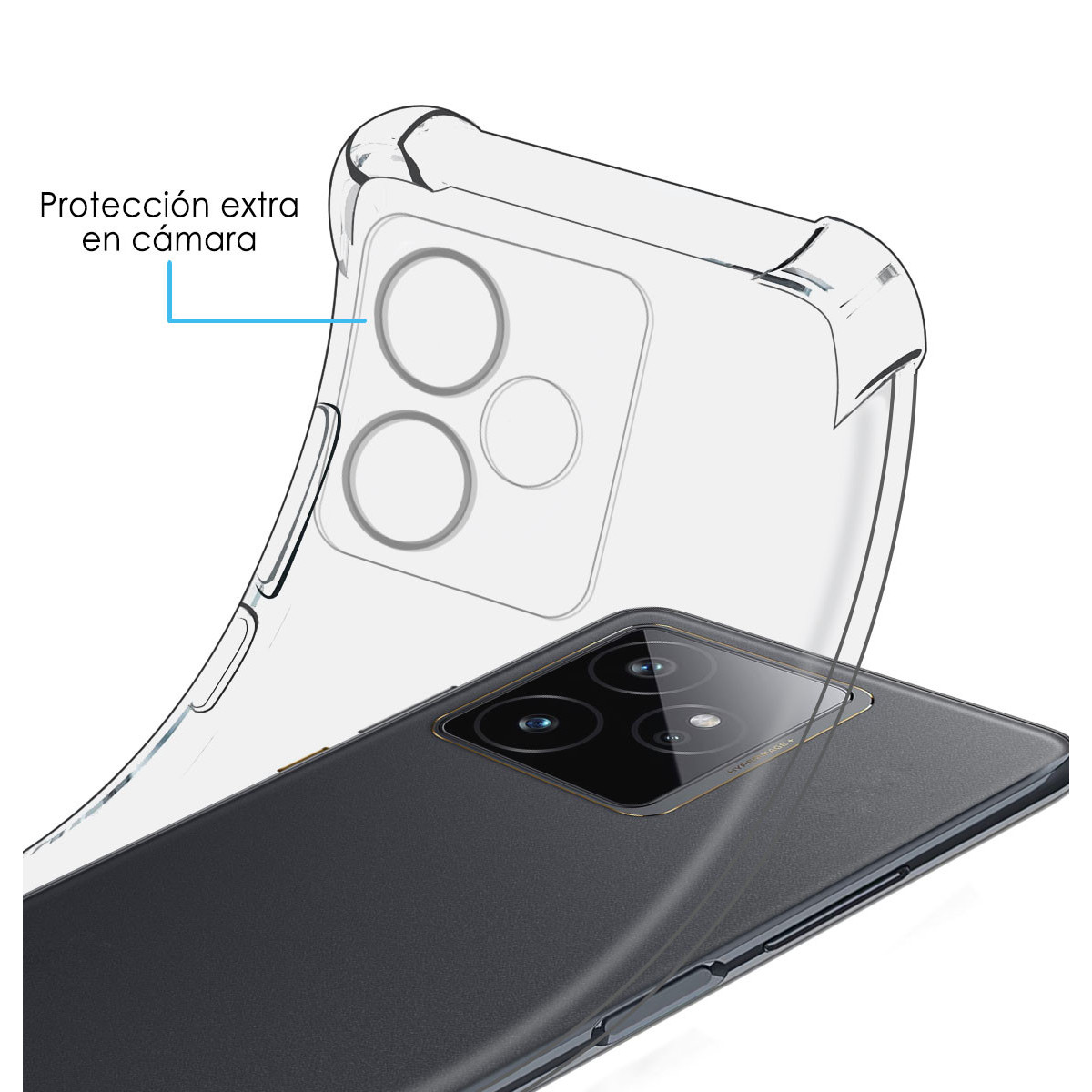 Funda Silicona Antigolpes Transparente para Realme GT 7 / GT 7T 5G