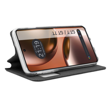 Funda Libro Soporte con Ventana para Realme GT 7 / GT 7T 5G color Negra