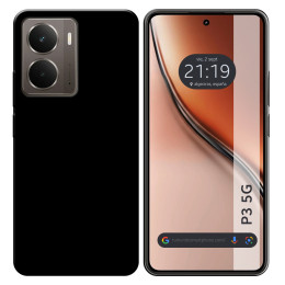 Funda Silicona Gel TPU Negra para Realme P3 5G