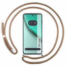 Funda Colgante Transparente para Realme P3 lite con Cordon Camel
