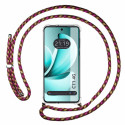 Funda Colgante Transparente para Realme C71 4G con Cordon Rosa / Dorado