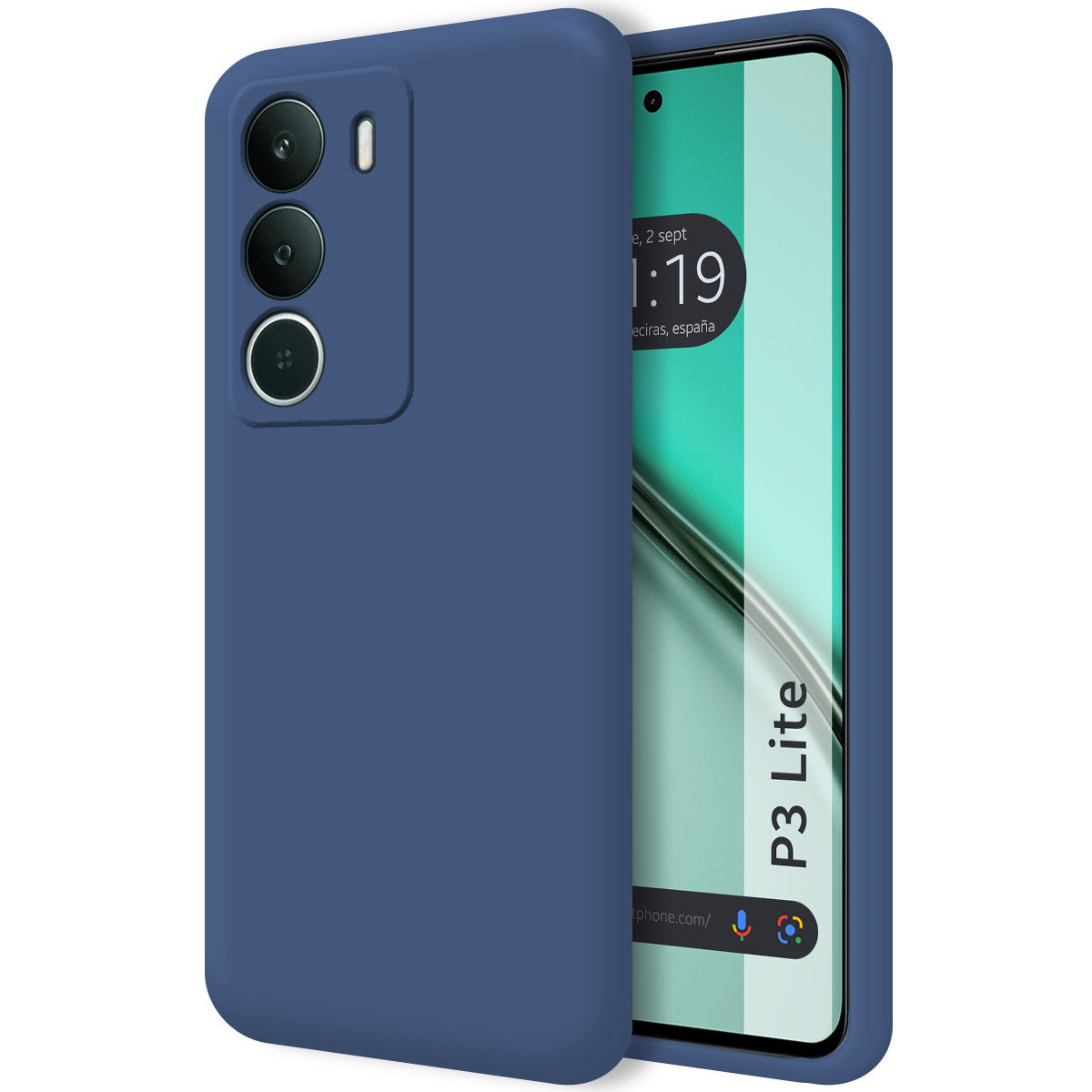 Funda Silicona Líquida Ultra Suave para Realme P3 lite color Azul