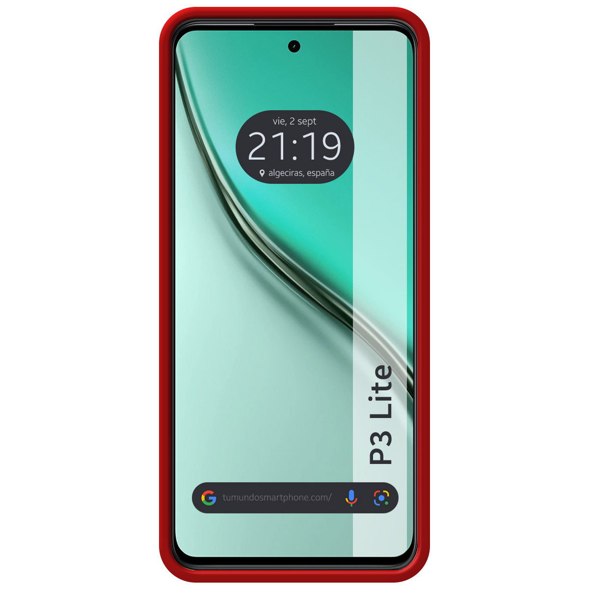 Funda Silicona Líquida Ultra Suave para Realme P3 lite color Roja