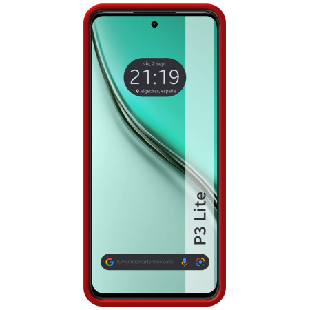 Funda Silicona Líquida Ultra Suave para Realme P3 lite color Roja