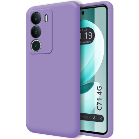 Funda Silicona Líquida Ultra Suave para Realme C71 4G color Morada
