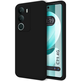 Funda Silicona Líquida Ultra Suave para Realme C71 4G color Negra