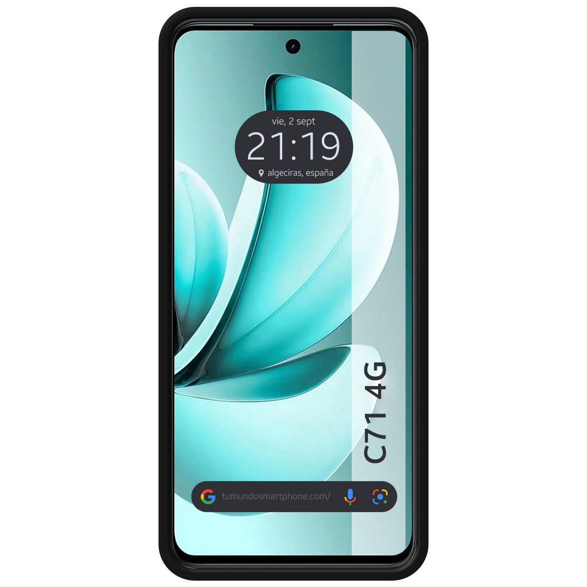 Funda Silicona Líquida Ultra Suave para Realme C71 4G color Negra