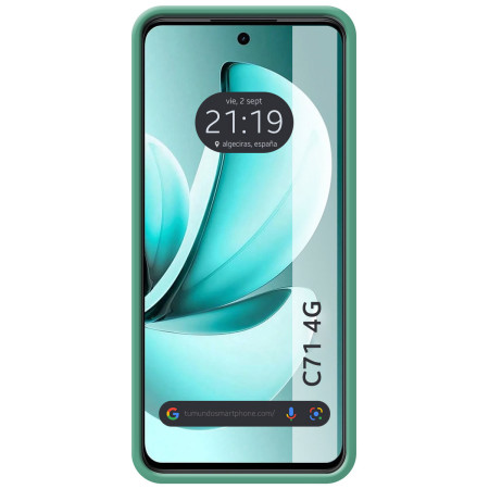Funda Silicona Líquida Ultra Suave para Realme C71 4G color Verde