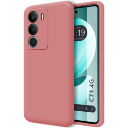 Funda Silicona Líquida Ultra Suave para Realme C71 4G color Rosa