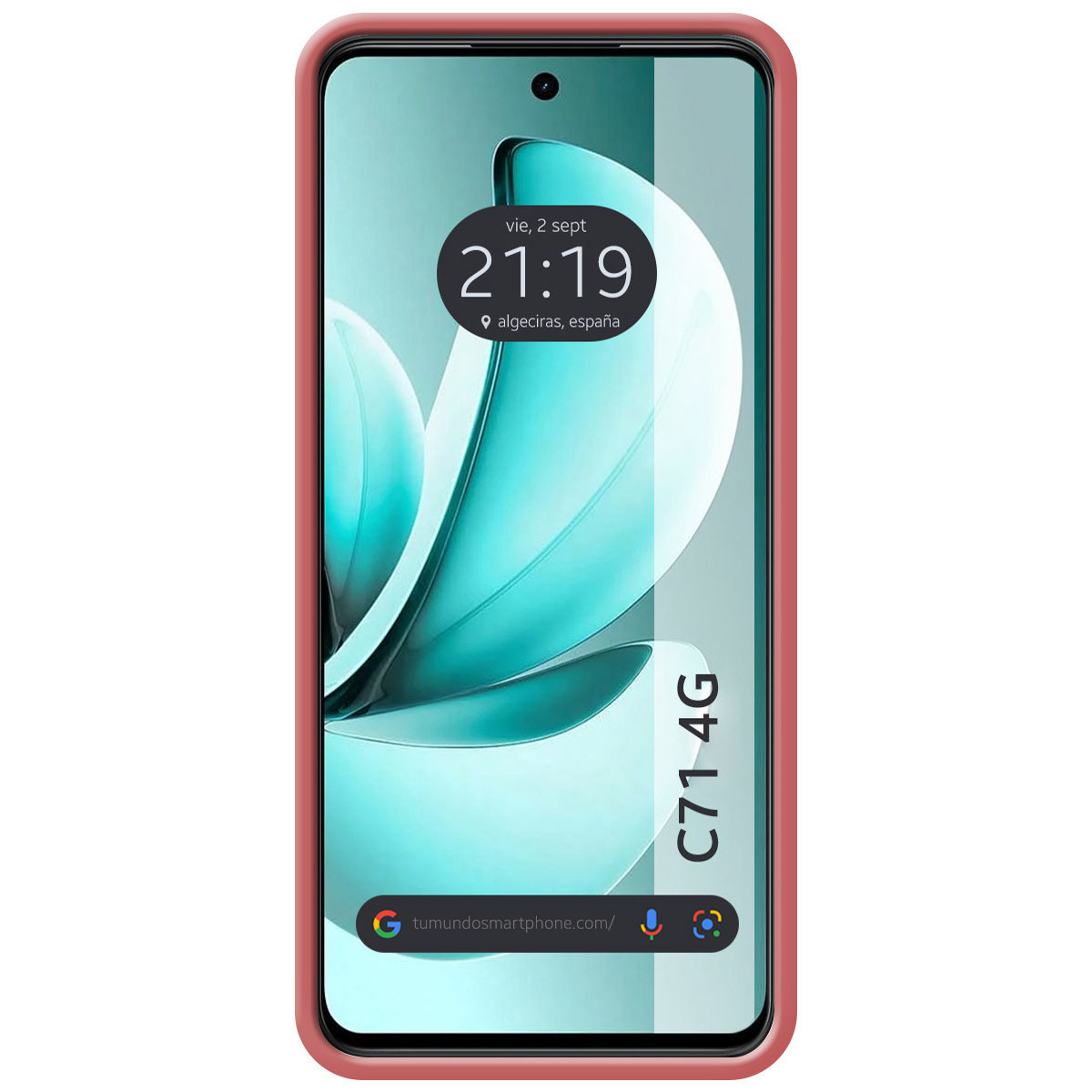 Funda Silicona Líquida Ultra Suave para Realme C71 4G color Rosa