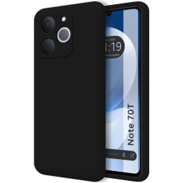 Funda Silicona Líquida Ultra Suave para Realme Note 70T color Negra