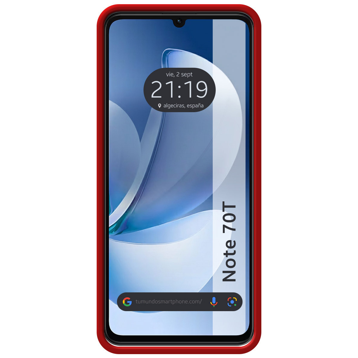Funda Silicona Líquida Ultra Suave para Realme Note 70T color Roja