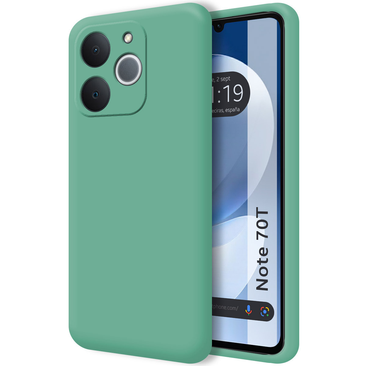 Funda Silicona Líquida Ultra Suave para Realme Note 70T color Verde