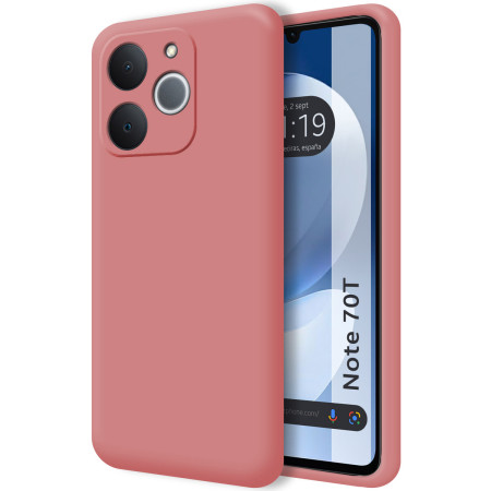 Funda Silicona Líquida Ultra Suave para Realme Note 70T color Rosa