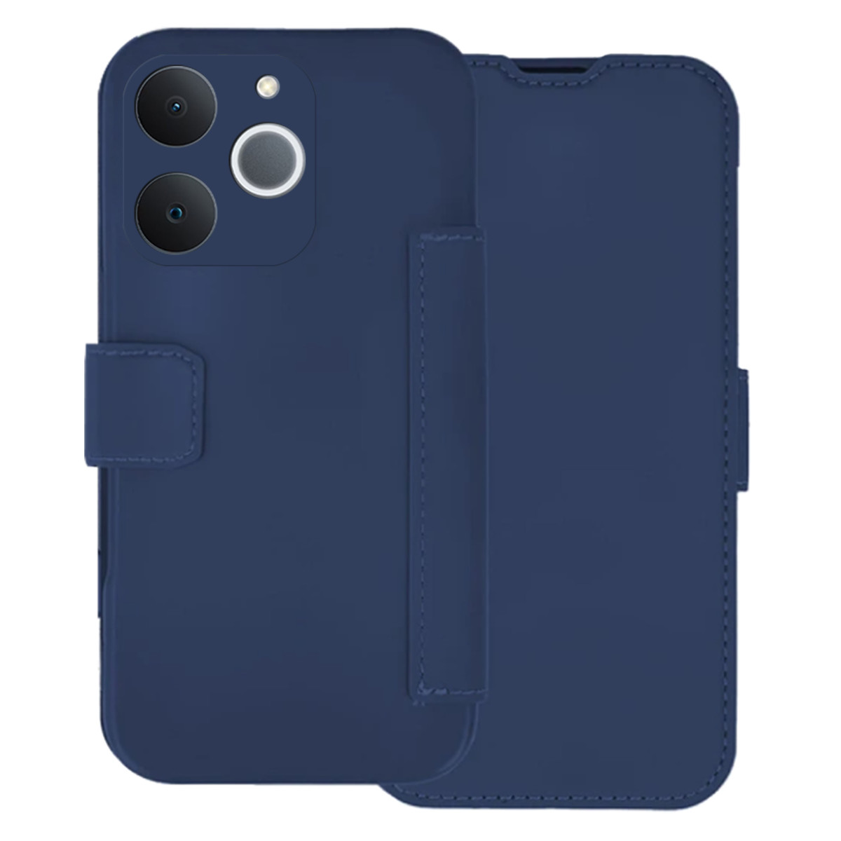 Funda Silicona Suave con Tapa para Realme Note 70T color Azul