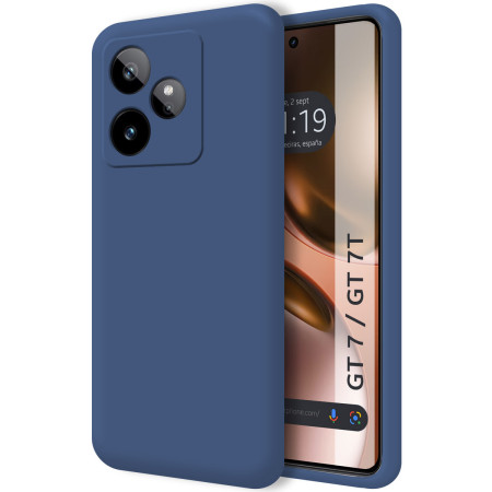 Funda Silicona Líquida Ultra Suave para Realme GT 7 / GT 7T 5G color Azul
