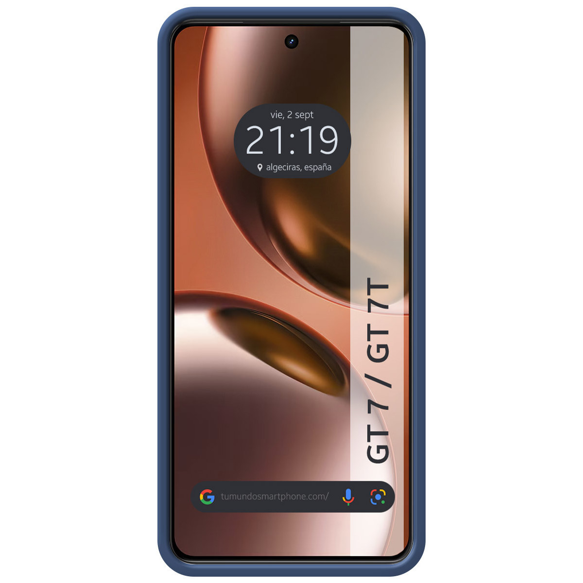 Funda Silicona Líquida Ultra Suave para Realme GT 7 / GT 7T 5G color Azul