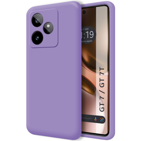 Funda Silicona Líquida Ultra Suave para Realme GT 7 / GT 7T 5G color Morada