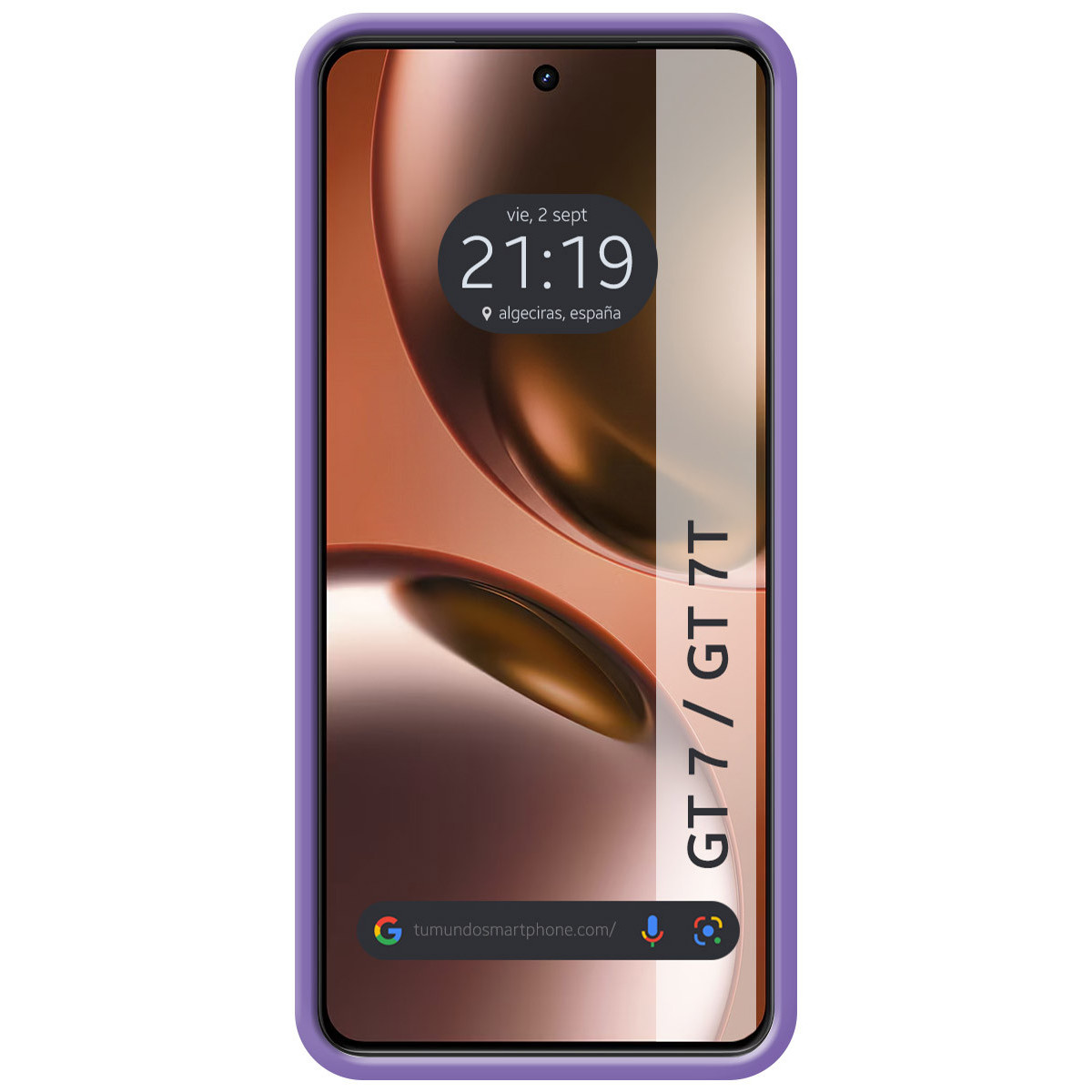 Funda Silicona Líquida Ultra Suave para Realme GT 7 / GT 7T 5G color Morada
