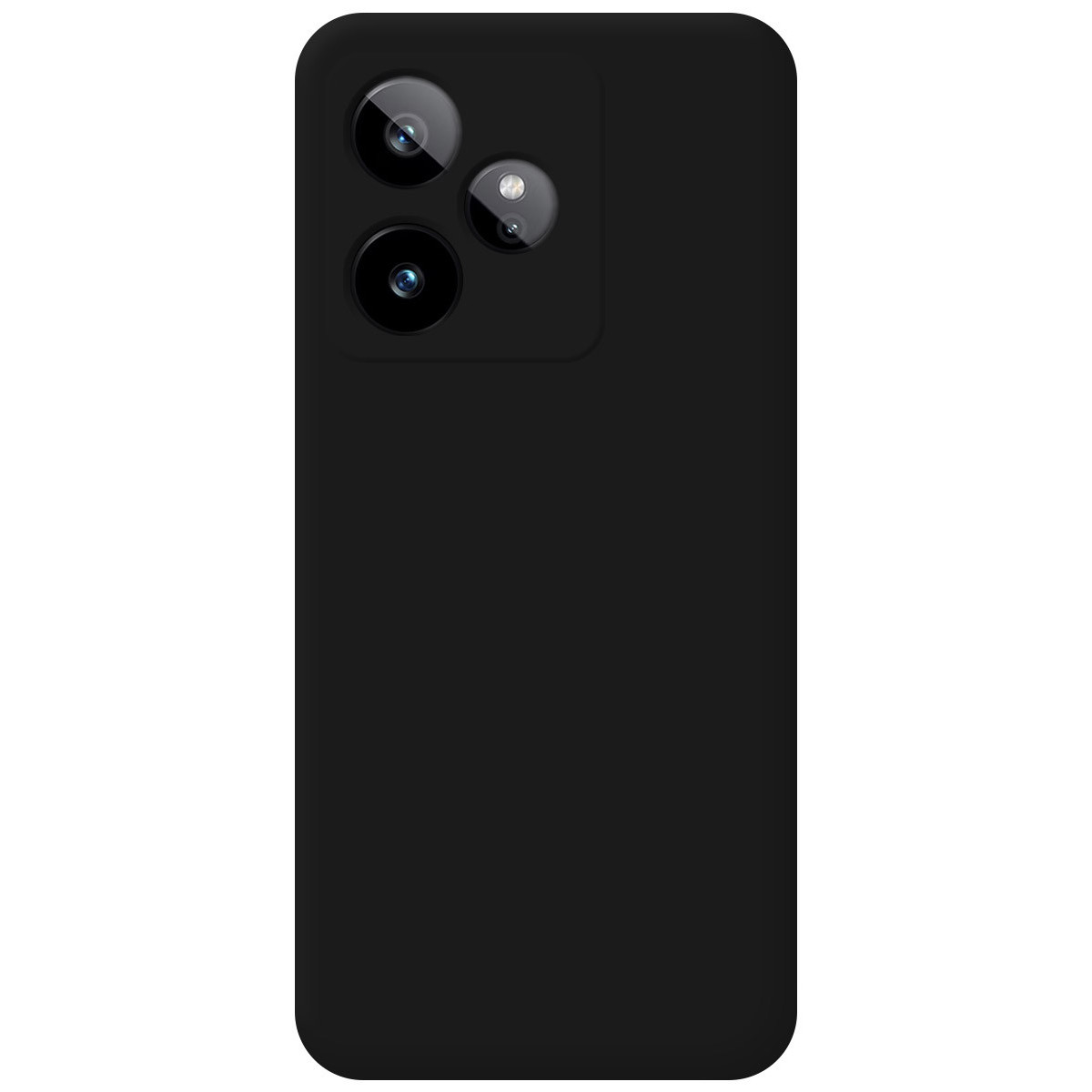 Funda Silicona Líquida Ultra Suave para Realme GT 7 / GT 7T 5G color Negra