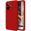 Funda Silicona Líquida Ultra Suave para Realme GT 7 / GT 7T 5G color Roja