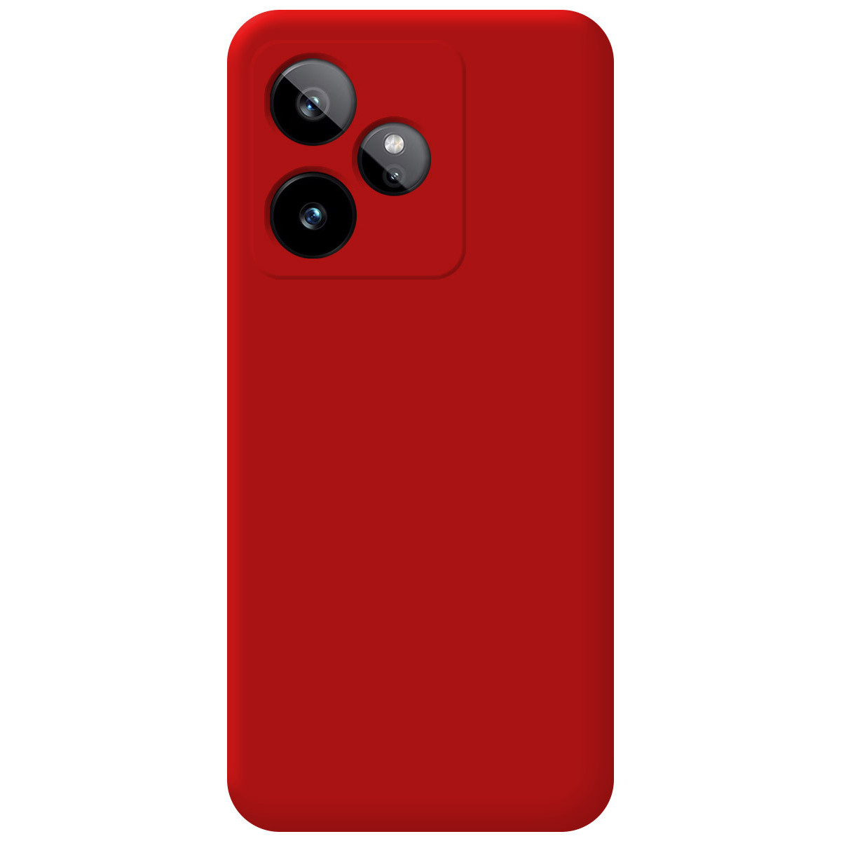 Funda Silicona Líquida Ultra Suave para Realme GT 7 / GT 7T 5G color Roja