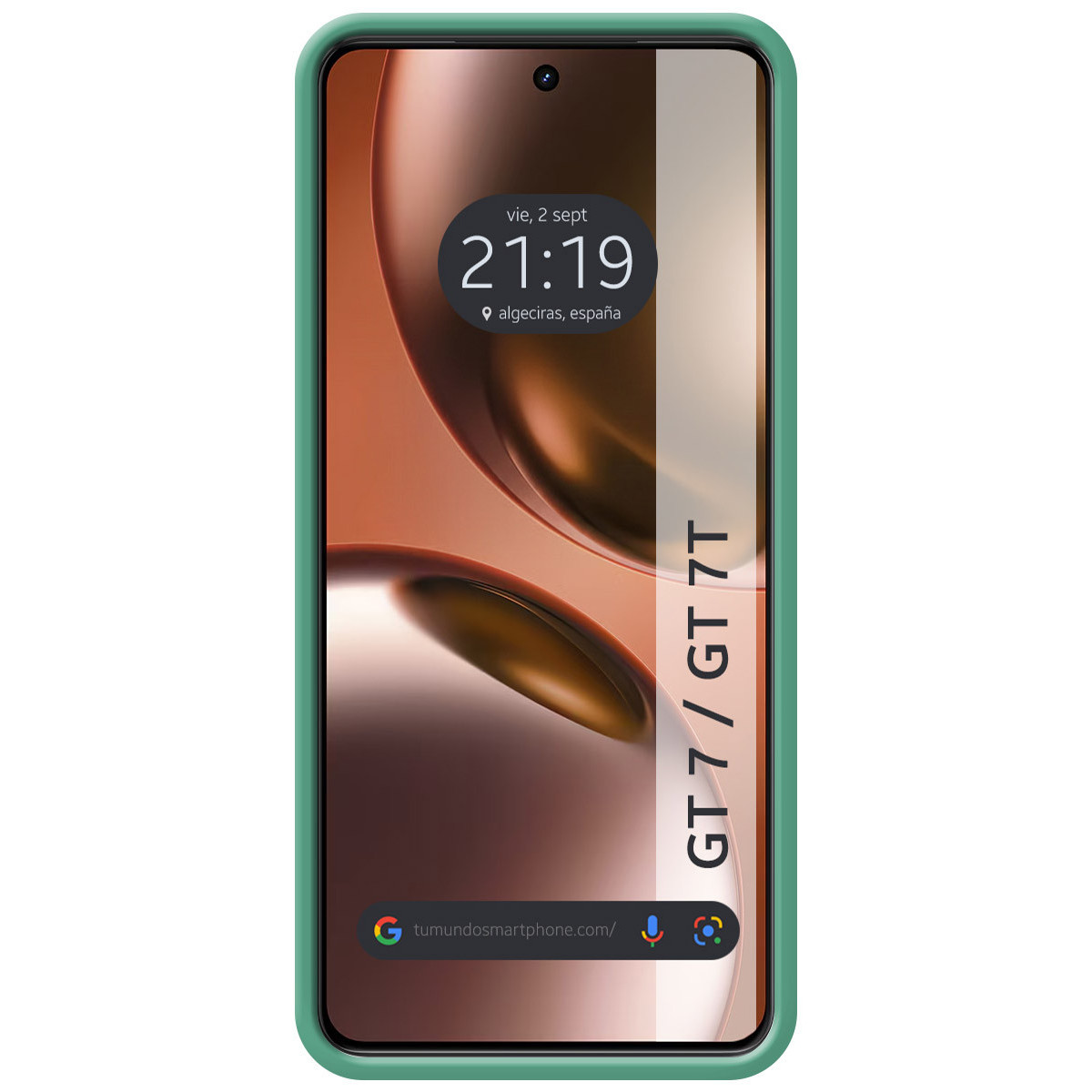 Funda Silicona Líquida Ultra Suave para Realme GT 7 / GT 7T 5G color Verde