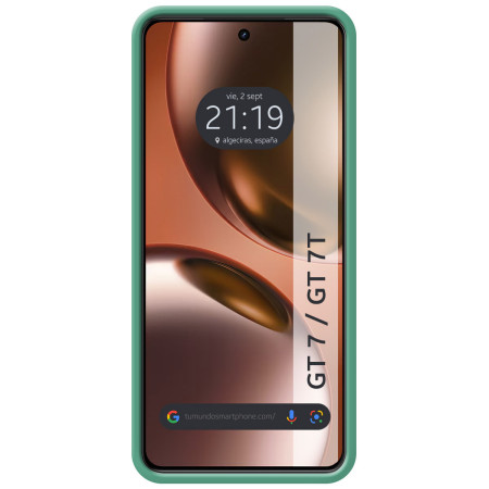 Funda Silicona Líquida Ultra Suave para Realme GT 7 / GT 7T 5G color Verde