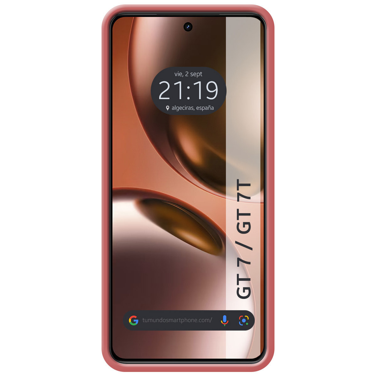 Funda Silicona Líquida Ultra Suave para Realme GT 7 / GT 7T 5G color Rosa