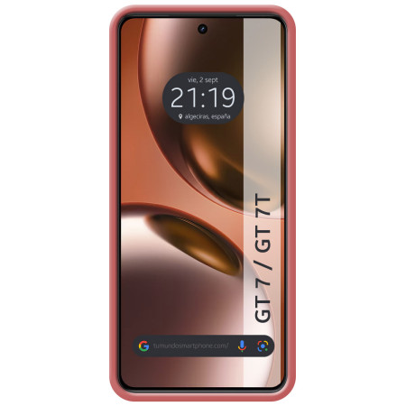 Funda Silicona Líquida Ultra Suave para Realme GT 7 / GT 7T 5G color Rosa