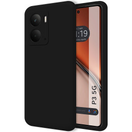 Funda Silicona Líquida Ultra Suave para Realme P3 5G color Negra