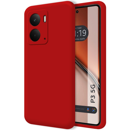 Funda Silicona Líquida Ultra Suave para Realme P3 5G color Roja