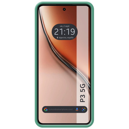 Funda Silicona Líquida Ultra Suave para Realme P3 5G color Verde