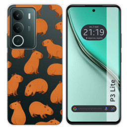Funda Silicona Transparente para Realme P3 lite diseño Capibara 02 Dibujos