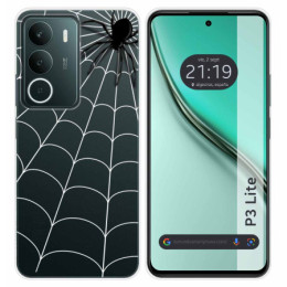 Funda Silicona Transparente para Realme P3 lite diseño Araña Dibujos