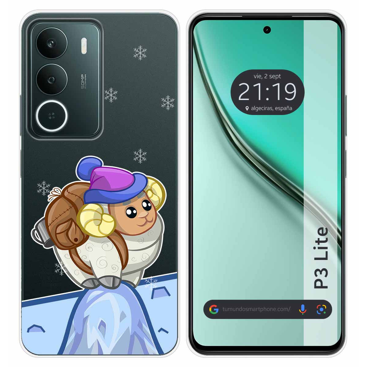Funda Silicona Transparente para Realme P3 lite diseño Cabra Dibujos