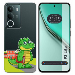 Funda Silicona Transparente para Realme P3 lite diseño Coco Dibujos