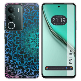 Funda Silicona Transparente para Realme P3 lite diseño Mandala Dibujos