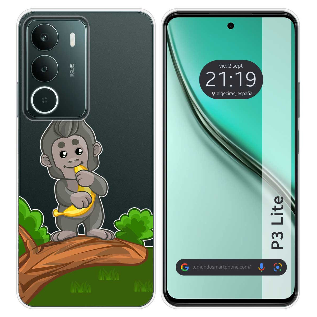 Funda Silicona Transparente para Realme P3 lite diseño Mono Dibujos