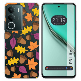Funda Silicona Transparente para Realme P3 lite diseño Otoño Dibujos