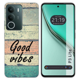 Funda Silicona para Realme P3 lite diseño Madera 01 Dibujos