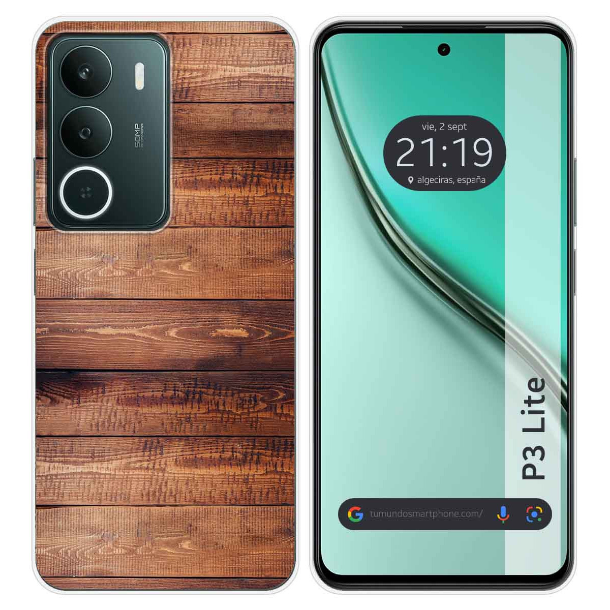 Funda Silicona para Realme P3 lite diseño Madera 02 Dibujos