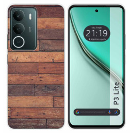 Funda Silicona para Realme P3 lite diseño Madera 03 Dibujos