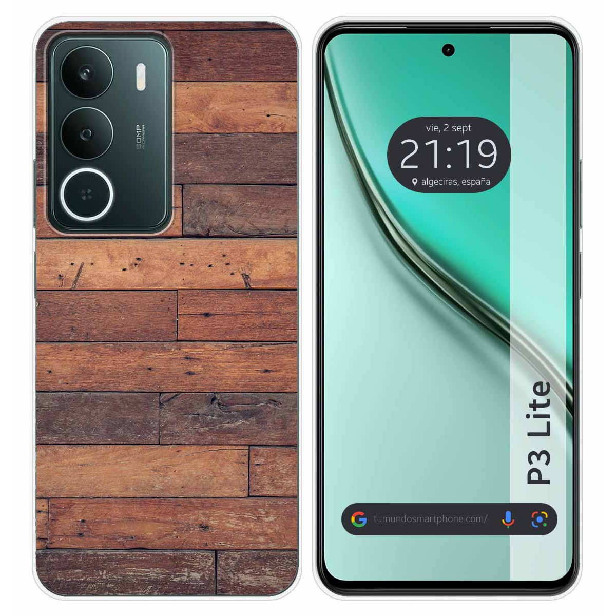 Funda Silicona para Realme P3 lite diseño Madera 03 Dibujos