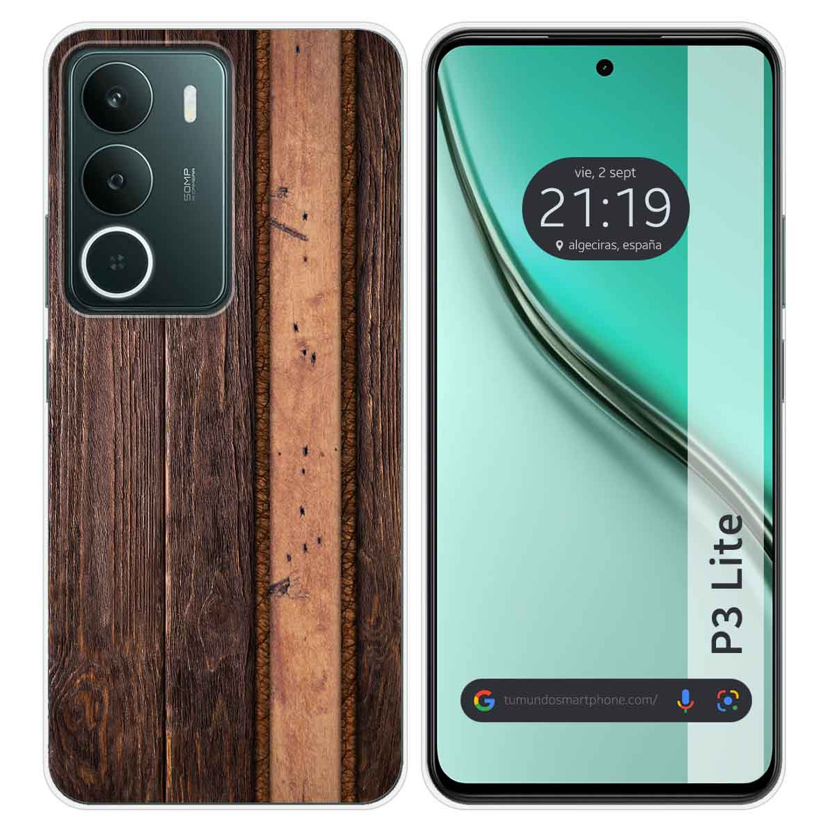 Funda Silicona para Realme P3 lite diseño Madera 05 Dibujos