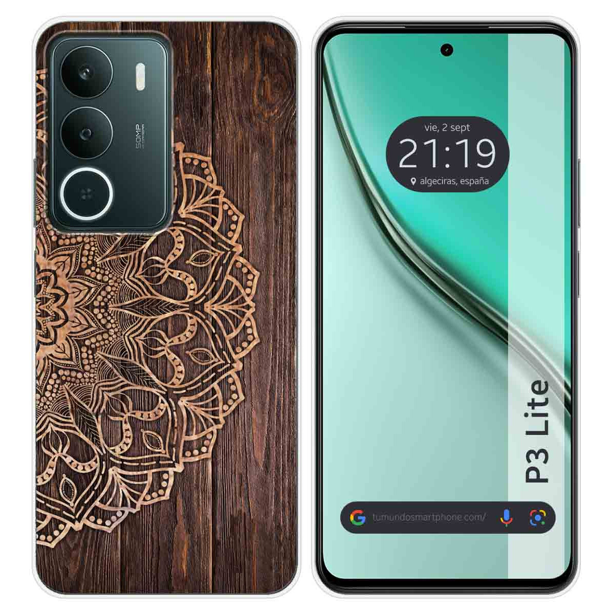Funda Silicona para Realme P3 lite diseño Madera 06 Dibujos