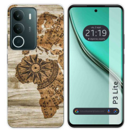 Funda Silicona para Realme P3 lite diseño Madera 07 Dibujos