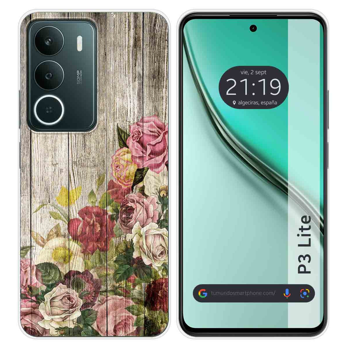 Funda Silicona para Realme P3 lite diseño Madera 08 Dibujos